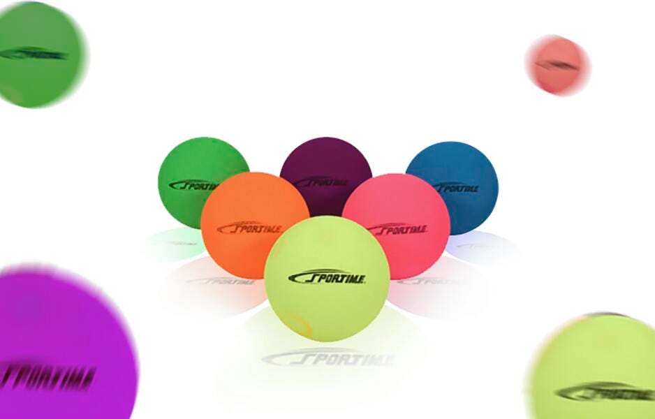 Sportime Fluorescent Foam Balls, Assorted Colors, 6 Inches, Set of 6